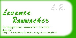 levente rammacher business card